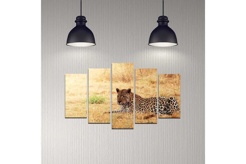 Dekorativ MDF-målning 5-Delar 20x60 cm - Flerfärgad - Inredning - Tavlor & konst - Canvastavlor