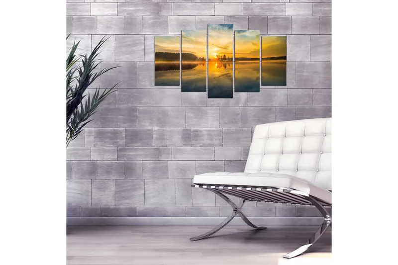 Dekorativ MDF-målning 5-Delar 20x60 cm - Flerfärgad - Inredning - Tavlor & konst - Canvastavlor