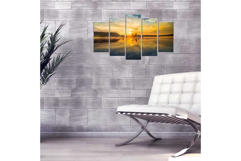 Dekorativ MDF-målning 5-Delar 20x60 cm - Flerfärgad - Inredning - Tavlor & konst - Canvastavlor