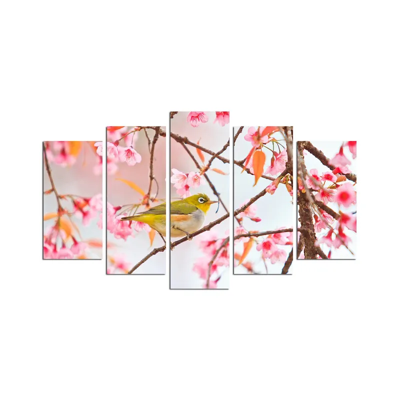 Dekorativ MDF-målning 5-Delar 20x60 cm, Flerfärgad