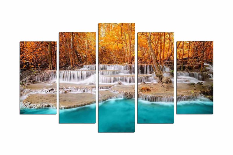 Dekorativ MDF-målning 5 Delar, Flerfärgad