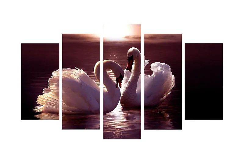 Dekorativ MDF-målning 5 Delar - Flerfärgad - Inredning - Tavlor & konst - Canvastavlor