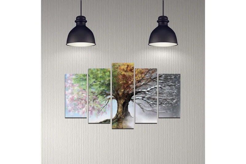 Dekorativ MDF-målning 5 Delar - Flerfärgad - Inredning - Tavlor & konst - Canvastavlor