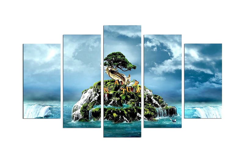 Dekorativ MDF-målning 5 Delar, Flerfärgad