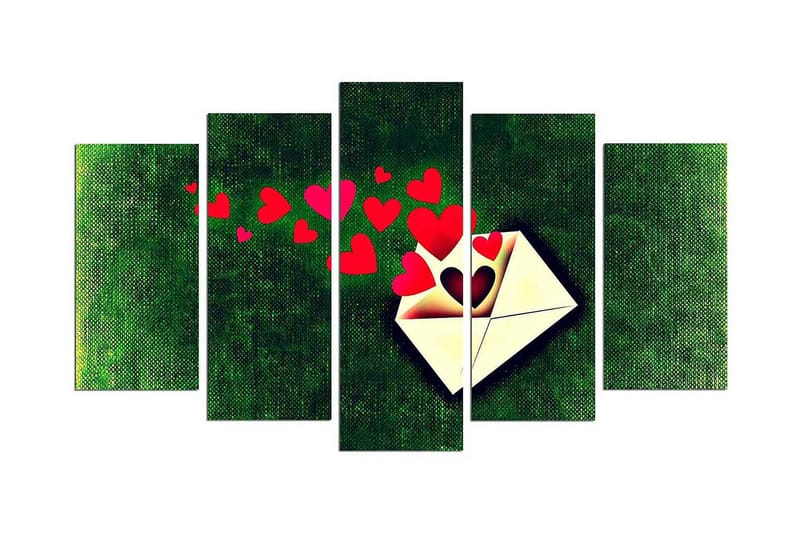 Dekorativ MDF-målning 5 Delar, Flerfärgad