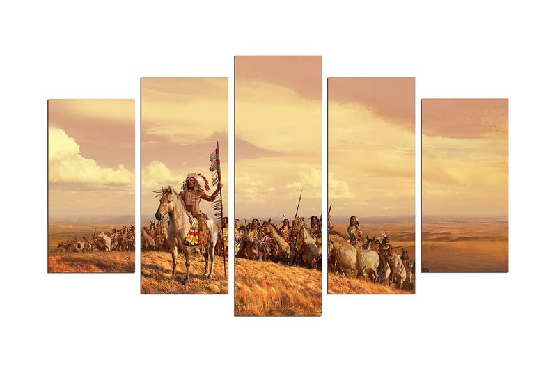 Dekorativ MDF-målning 5 Delar, Flerfärgad