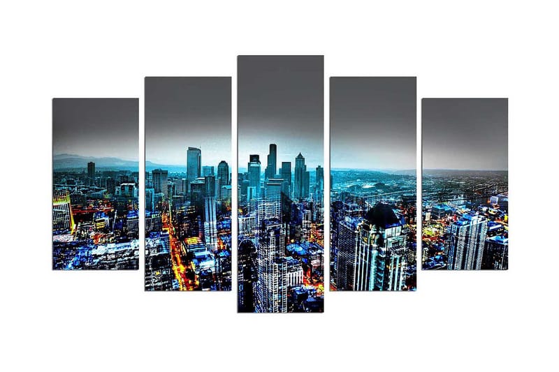 Dekorativ MDF-målning 5 Delar, Flerfärgad