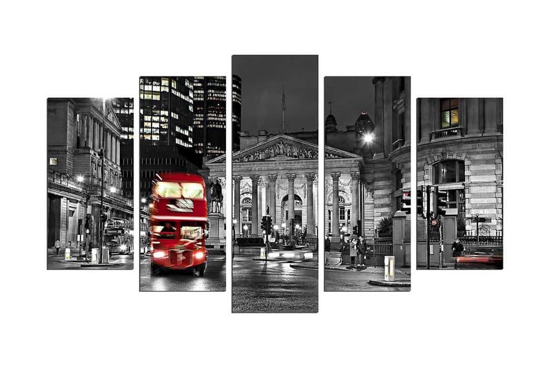 Dekorativ MDF-målning 5 Delar, Flerfärgad