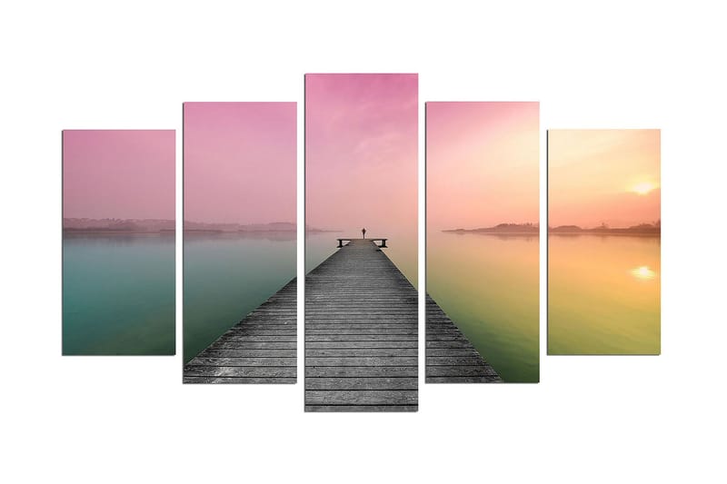 Dekorativ MDF-målning 5 Delar, Flerfärgad