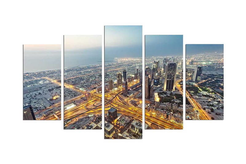 Dekorativ MDF-målning 5 Delar, Flerfärgad