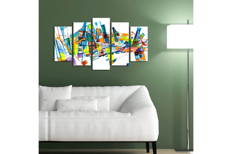 Dekorativ MDF-målning 5 Delar - Flerfärgad - Inredning - Tavlor & konst - Canvastavlor