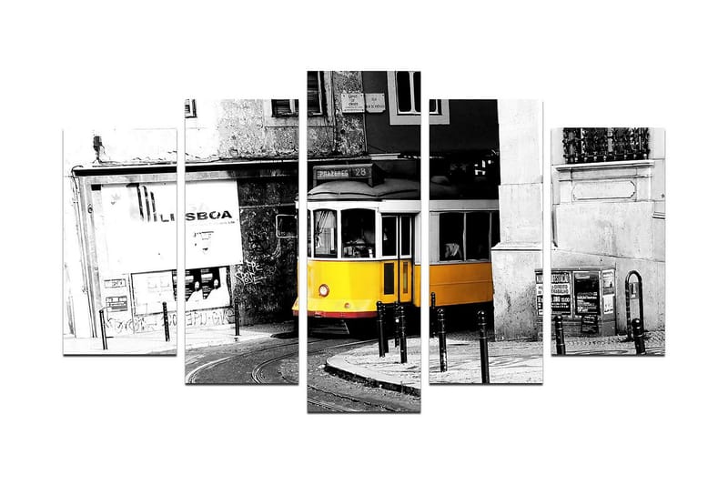 Dekorativ MDF-målning 5 Delar, Flerfärgad