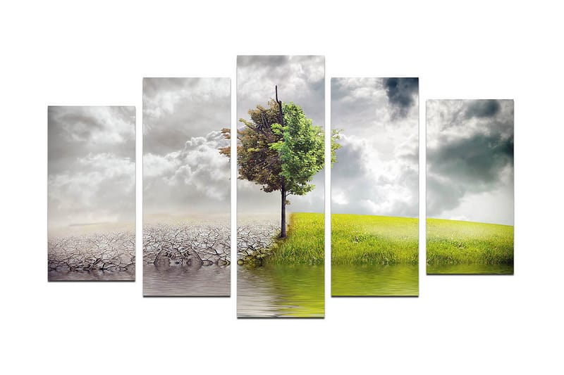 Dekorativ MDF-målning 5 Delar, Flerfärgad