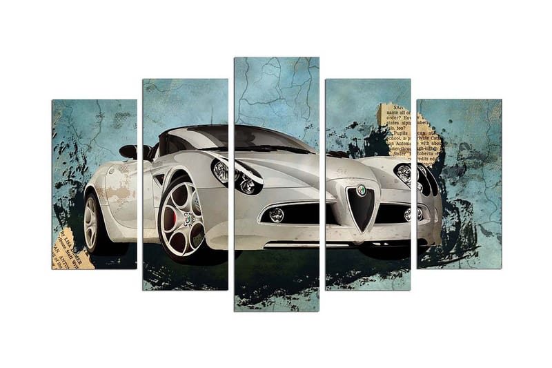 Dekorativ MDF-målning 5 Delar, Flerfärgad