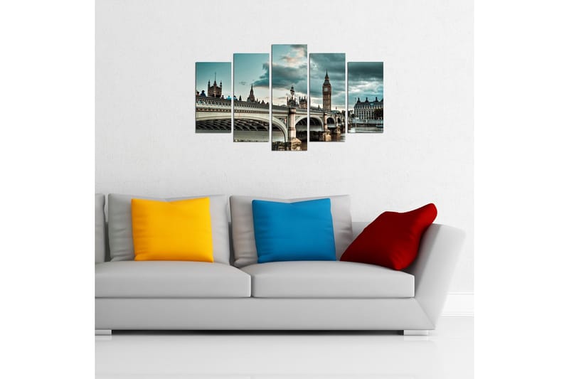 Dekorativ MDF-målning 5 Delar - Flerfärgad - Inredning - Tavlor & konst - Canvastavlor