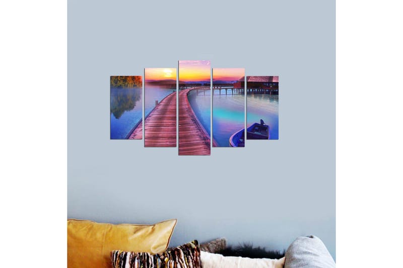 Dekorativ MDF-målning 5 Delar - Flerfärgad - Inredning - Tavlor & konst - Canvastavlor