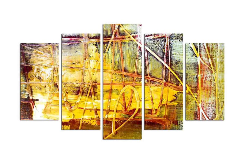 Dekorativ MDF-målning 5 Delar, Flerfärgad