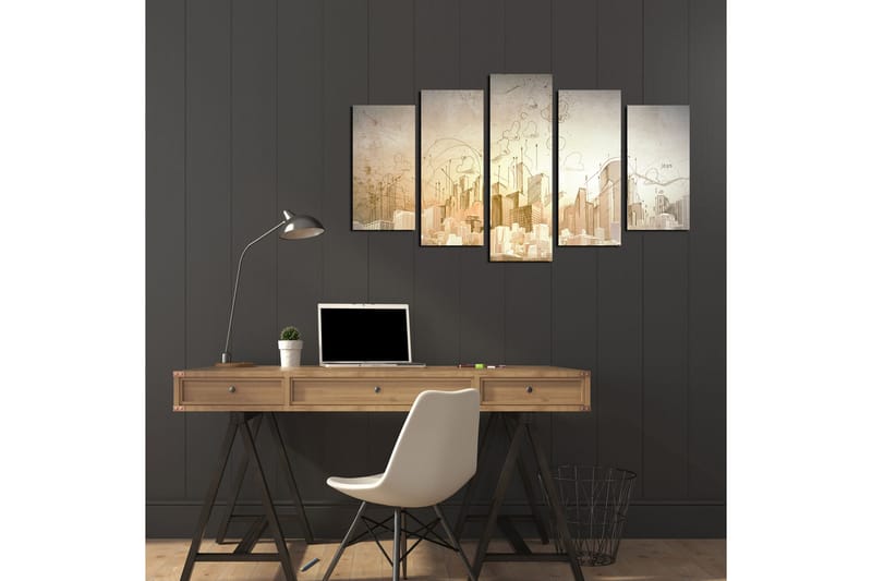 Dekorativ MDF-målning 5 Delar - Flerfärgad - Inredning - Tavlor & konst - Canvastavlor