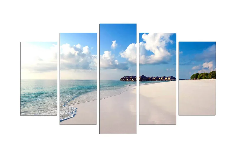 Dekorativ MDF-målning 5 Delar, Flerfärgad