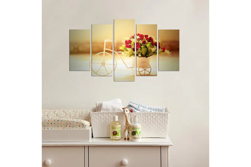 Dekorativ MDF-målning 5 Delar - Flerfärgad - Inredning - Tavlor & konst - Canvastavlor