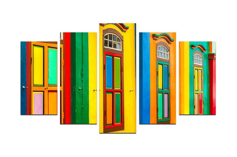 Dekorativ MDF-målning 5 Delar - Flerfärgad - Inredning - Tavlor & konst - Canvastavlor