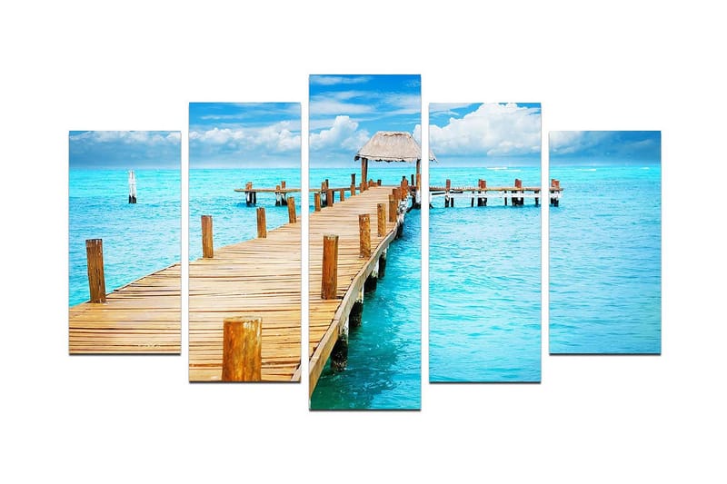 Dekorativ MDF-målning 5 Delar, Flerfärgad