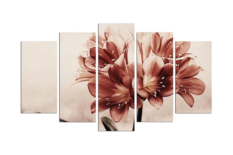 Dekorativ MDF-målning 5 Delar, Flerfärgad