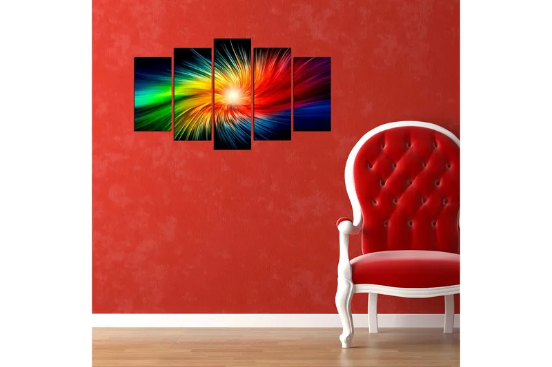 Dekorativ MDF-målning 5 Delar - Flerfärgad - Inredning - Tavlor & konst - Canvastavlor