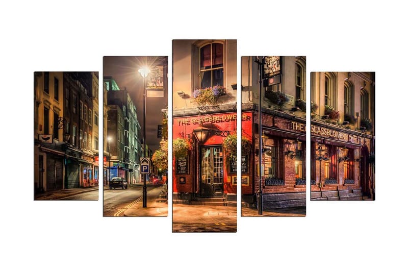 Dekorativ MDF-målning 5 Delar, Flerfärgad