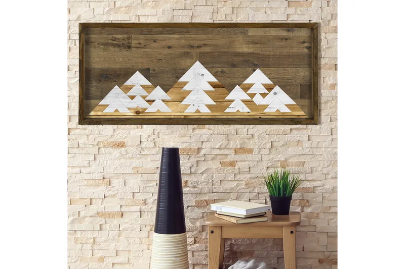 Dekorativ MDF-målning - Brun/Vit - Inredning - Tavlor & konst - Canvastavlor