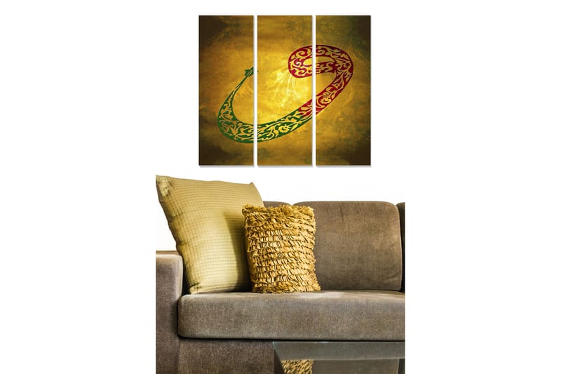 Tavla 3-pack Flerfärgad - 20x50 cm - Inredning - Tavlor & konst - Canvastavlor