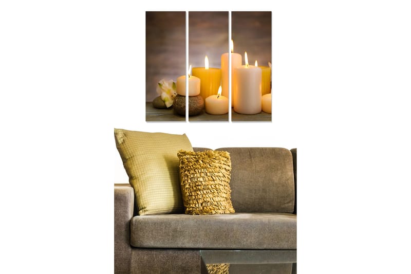 Tavla 3-pack Flerfärgad - 20x50 cm - Inredning - Tavlor & konst - Canvastavlor