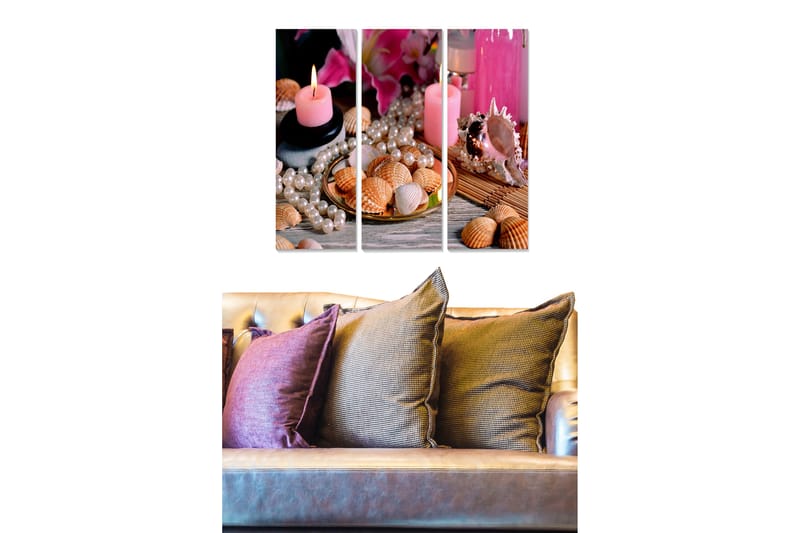 Tavla 3-pack Flerfärgad - 20x50 cm - Inredning - Tavlor & konst - Canvastavlor