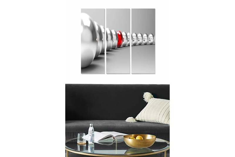 Tavla 3-pack Flerfärgad - 20x50 cm - Inredning - Tavlor & konst - Canvastavlor