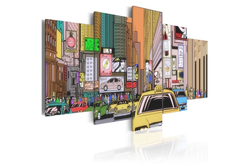 Tavla A Drawing Of A City 200x100, Artgeist sp. z o. o.