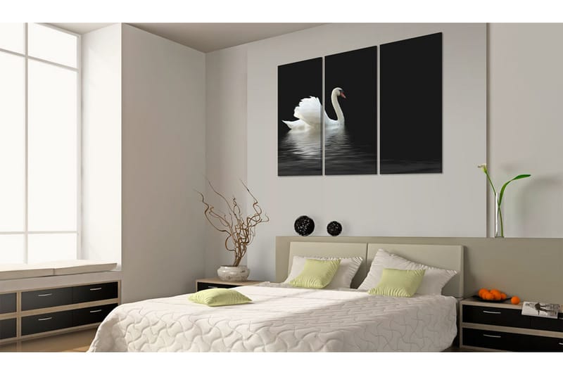 Tavla A Lonely White Swan 120x80 - Artgeist sp. z o. o. - Inredning - Tavlor & konst - Canvastavlor