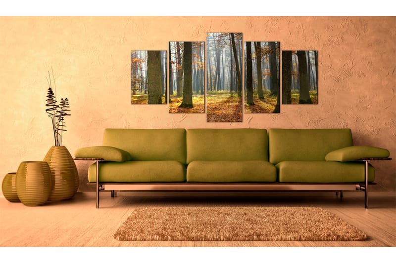 Tavla A Nice Forest Landscape 200x100 - Artgeist sp. z o. o. - Canvastavlor