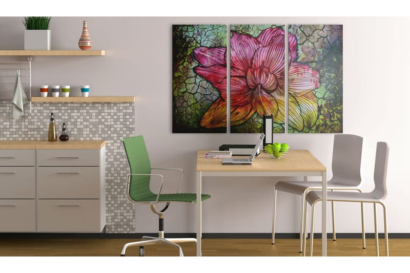 Tavla A Rainbow-Hued Abstract Flower 60x40 - Artgeist sp. z o. o. - Inredning - Tavlor & konst - Canvastavlor