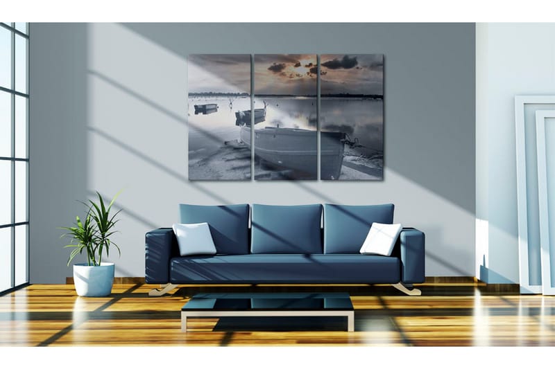 Tavla A small boat by a lake 90x60 - Artgeist sp. z o. o. - Inredning - Tavlor & konst - Canvastavlor