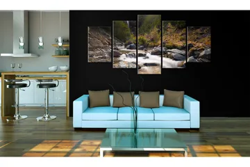 Tavla A Waterfall In The Middle Of Wild Nature 200x100 - Artgeist sp. z o. o. - Inredning - Tavlor & konst - Canvastavlor