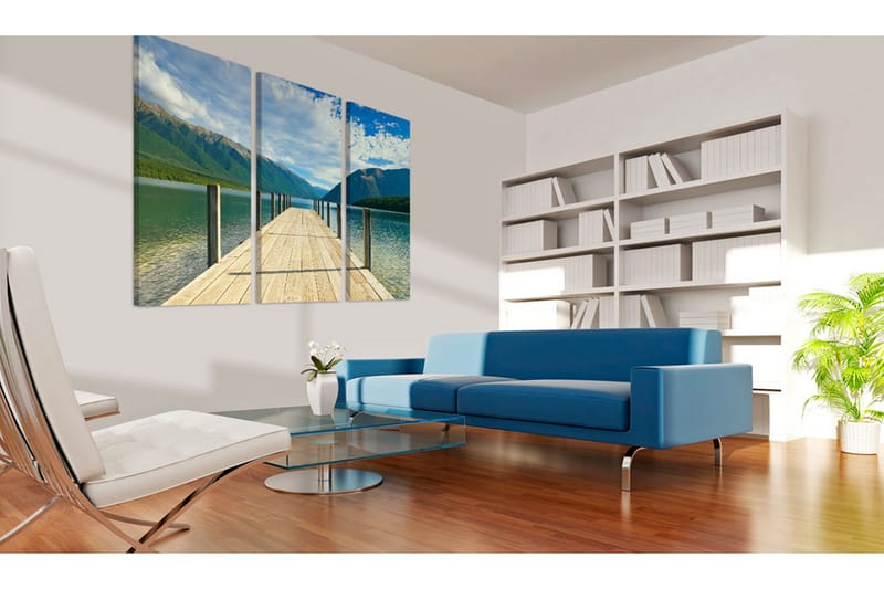 Tavla A Pier On The Lake 120x80 - Artgeist sp. z o. o. - Inredning - Tavlor & konst - Canvastavlor