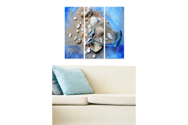 Tavla Abstract 3-pack Flerfärgad - 20x50 cm - Inredning - Tavlor & konst - Canvastavlor