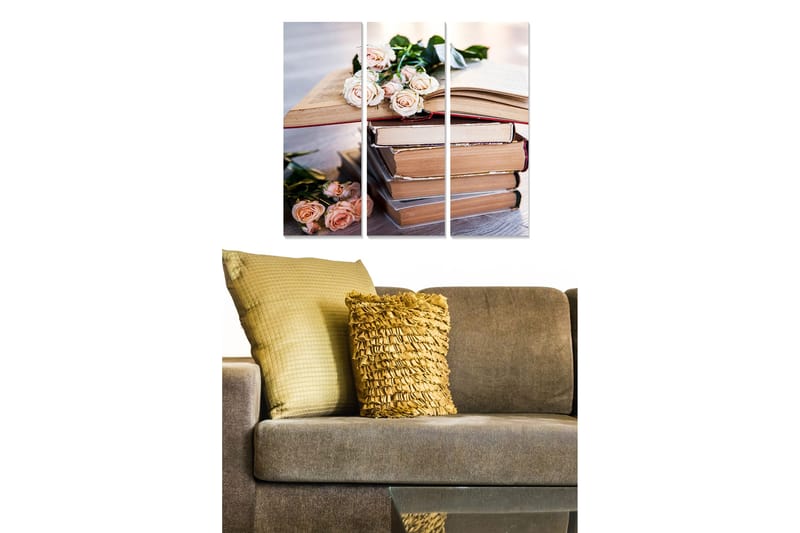 Tavla Abstract 3-pack Flerfärgad, 20x50 cm