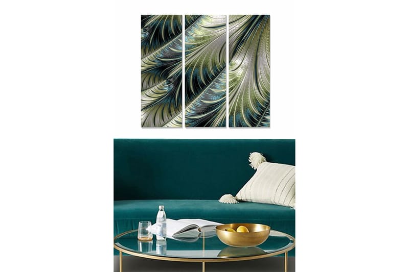 Tavla Abstract 3-pack Flerfärgad - 20x50 cm - Inredning - Tavlor & konst - Canvastavlor