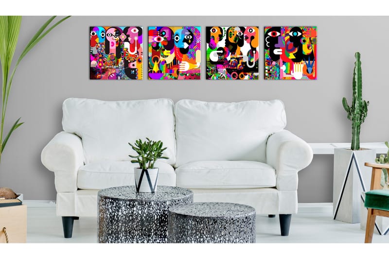 Tavla Abstract Conversations 40x40 - Artgeist sp. z o. o. - Inredning - Tavlor & konst - Canvastavlor