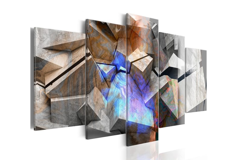Tavla Abstract Cubes 200x100 - Artgeist sp. z o. o. - Canvastavlor