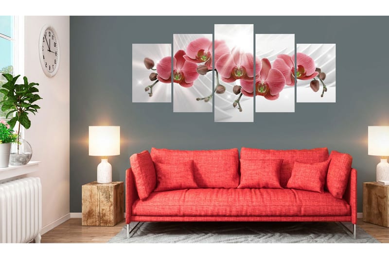 Tavla Abstract Garden Red Orchis 100x50 - Artgeist sp. z o. o. - Inredning - Tavlor & konst - Canvastavlor