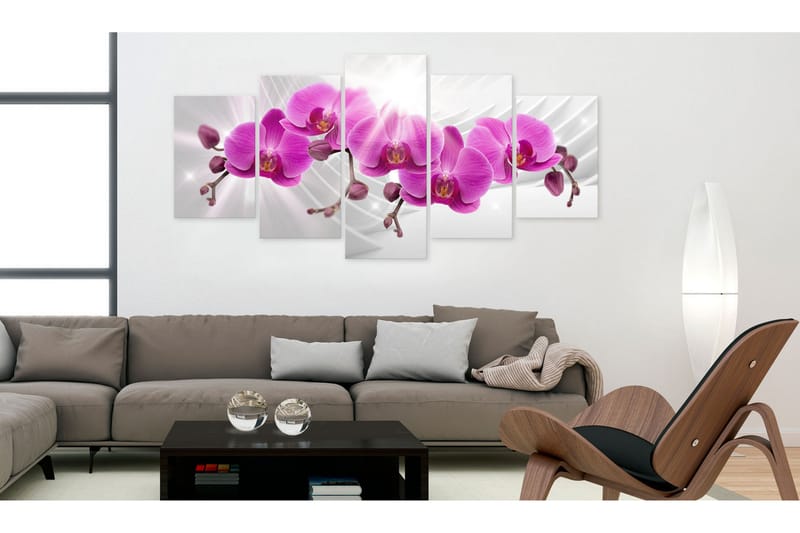 Tavla Abstract Garden Pink Orchids 200x100 - Artgeist sp. z o. o. - Inredning - Tavlor & konst - Canvastavlor