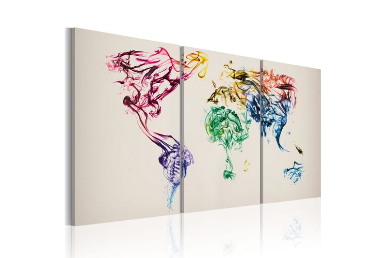 Tavla Abstrakt Världskarta 60x30 - Artgeist sp. z o. o. - Inredning - Tavlor & konst - Canvastavlor