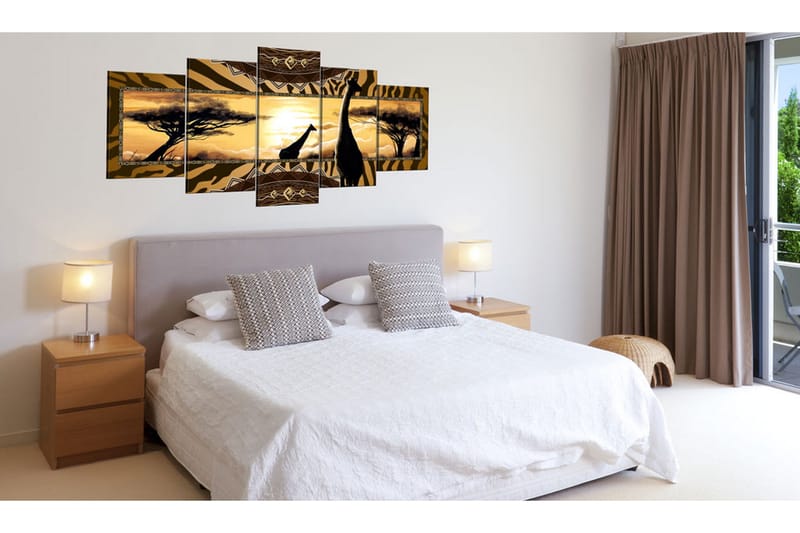 Tavla African Giraffes 200x100 - Artgeist sp. z o. o. - Inredning - Tavlor & konst - Canvastavlor